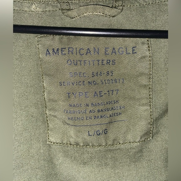 AE utility jacket army green super cozy with lots of pockets! - Picture 4 of 4